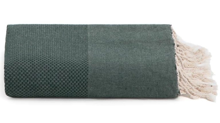 Homescapes Morocco Gestreepte Katoen Deken - Paars - XXL handgeweven deken met franjes - 255 x 360 cm
