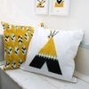 Kussen kinderkamer Tipi okergeel