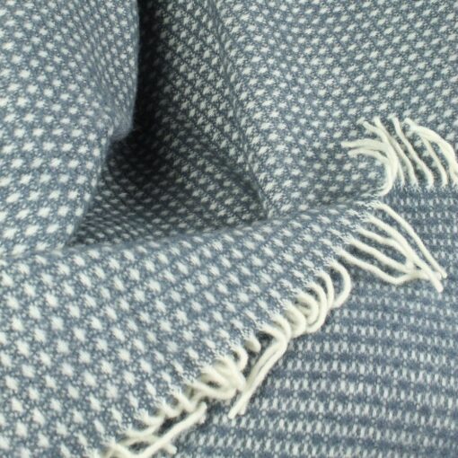 plaid blauw smokey blue wol lamswol klippan knut