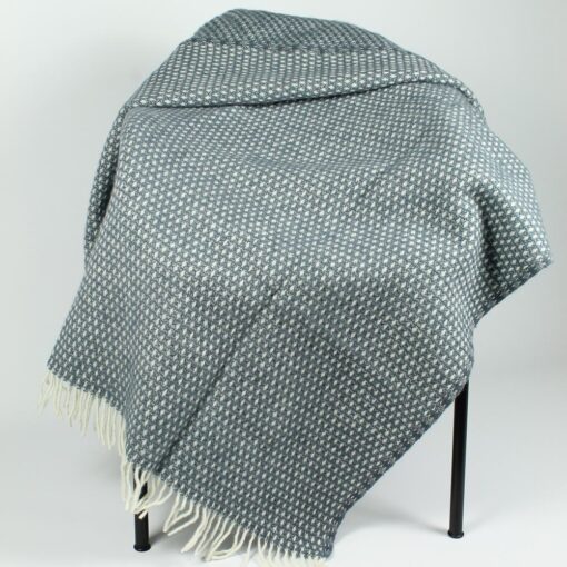 plaid blauw wol lamswol klippan knut