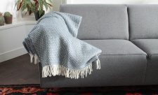plaid blauw wollen klippan