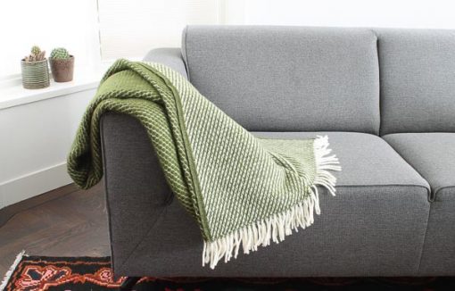 plaid groen lamswol klippan