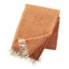 plaid oranje lamswol klippan Knut