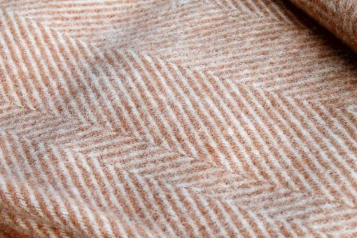 plaid oranje visgraat wol