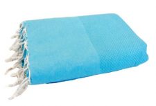 Plaid of grand foulard turquoise katoen