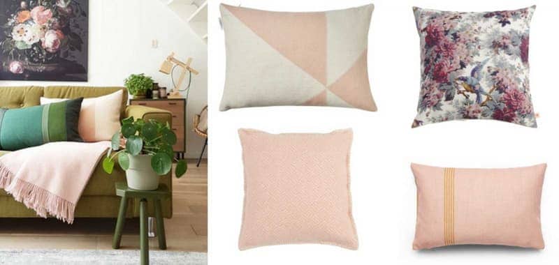 roze kussens bank roze kussens bank