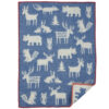 wiegdeken blauw wol forest bos klippan