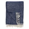 plaid donkerblauw lamswol klippan chevron