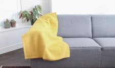 plaid okergeel klippan geel
