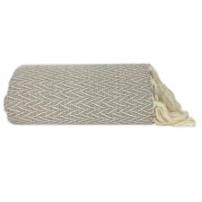 plaid taupe katoen zigzag