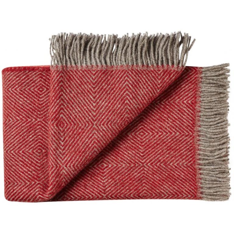 Vind fleece deken rood op - maart 2026