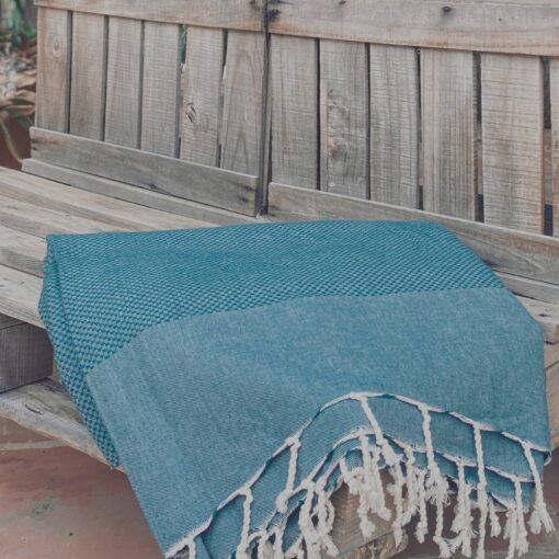 grand foulard petrol katoen Lantara Ookinhetpaars