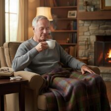 plaid groen paars John Hanly wol