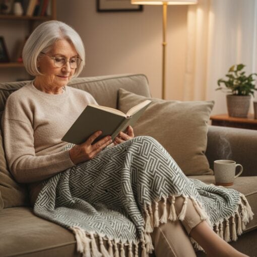 plaid katoen Athene mosgroen Lantara Ookinhetpaars