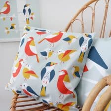 kussen groen vogel kinderkamer