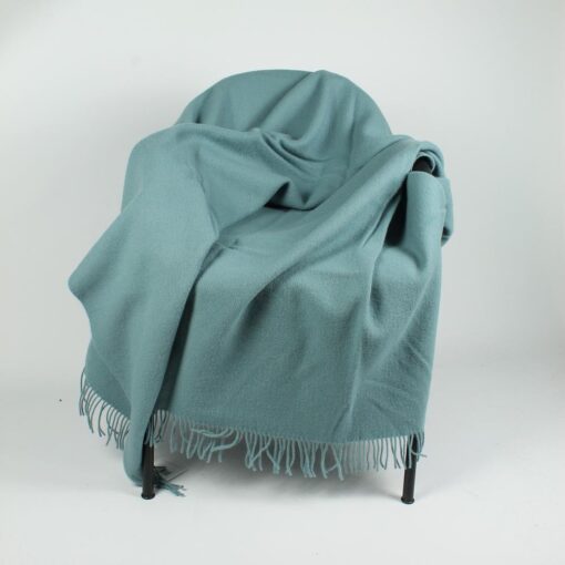 plaid blauw wol effen silkeborg athen
