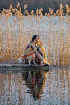 plaid geel oranje ruiten gotland klippan