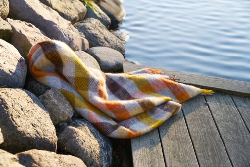 plaid ruiten geel grijs oranje klippan
