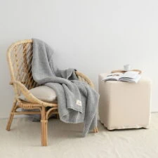 plaid grijs gebreid wolmix moyha take a rest grey
