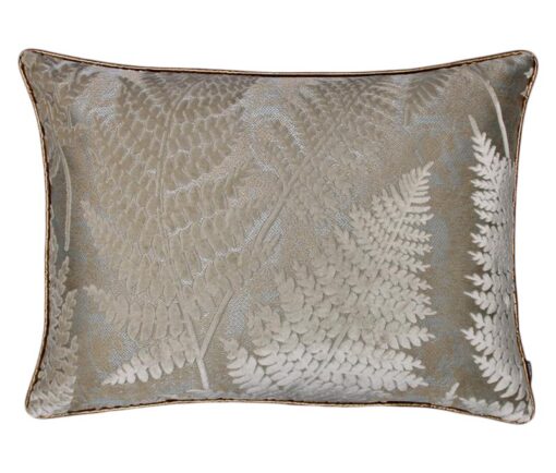 kussen beige groen varen velvet groot langwerpig