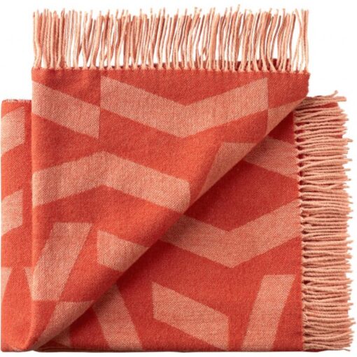 plaid oranje alpaca wol silkeborg orange rose