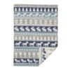 wiegdeken wol blauw grijs klippan
