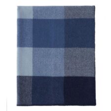 plaid blauw lamswol blokken klippan