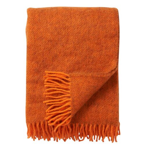 plaid oranje wol gotland klippan