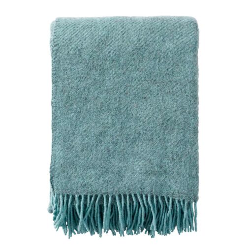 plaid turquoise wol gotland klippan