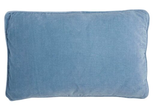 kussen lichtblauw velvet velours langwerpig