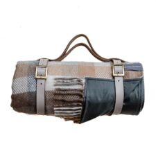picknickkleed bruin beige ruiten