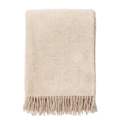 plaid beige lamswol klippan earth