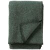 plaid donkergroen lamswol klippan domino