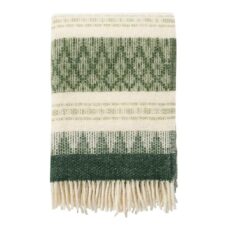plaid groen wit wol klippan freja