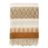 plaid okergeel wit wol klippan freja