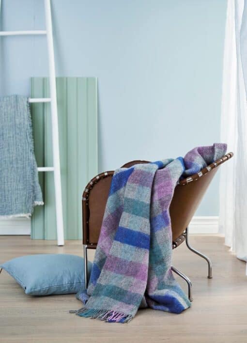plaid roze blauw ruiten gotland klippan