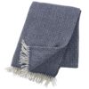 plaid donkerblauw lamswol klippan stella