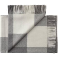 plaid grijs wit blokken alpacawol silkeborg