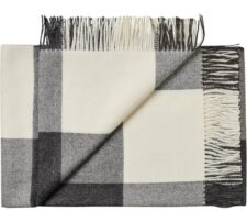 plaid zwart wit alpacawol blokken silkeborg