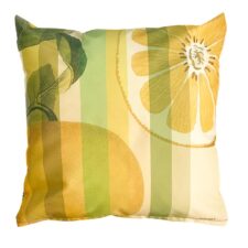 Buitenkussen geel polyester lemon