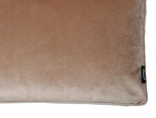 Kussen beige velvet fluweel detail