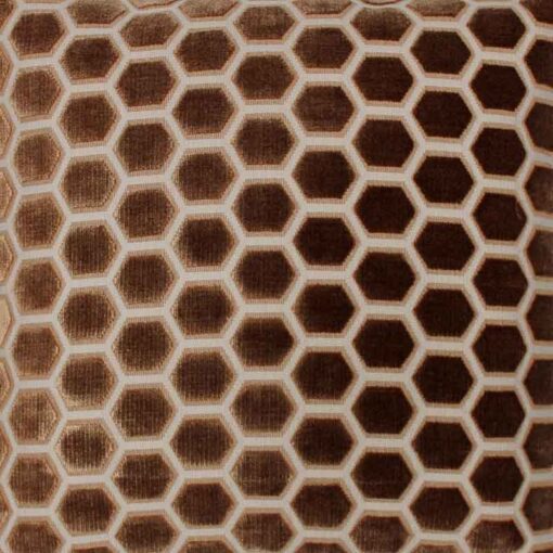 Kussen cognac velours raaf detail
