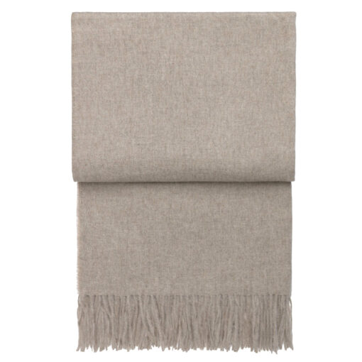 Plaid beige effen alpacawol elvang