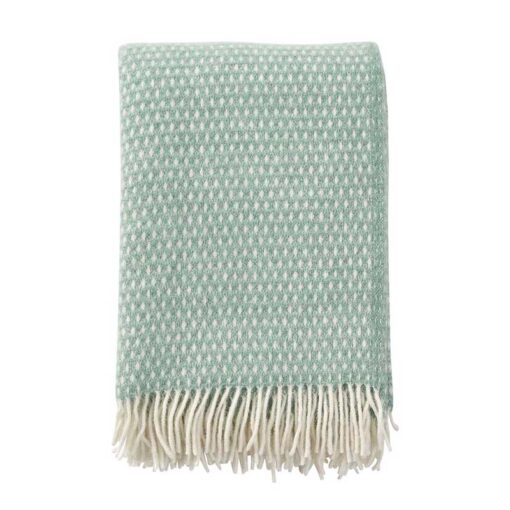 Plaid groen lamswol klippan knut