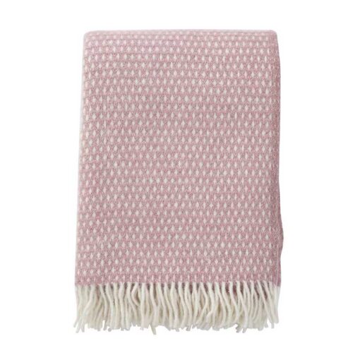 Plaid roze lamswol klippan knut