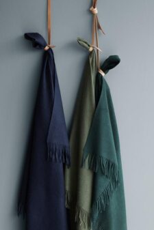 effen plaid alpacawol botanisch groen