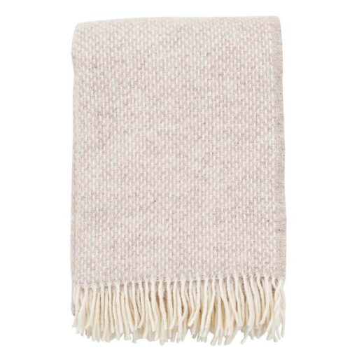 plaid beige lamswol klippan preppy