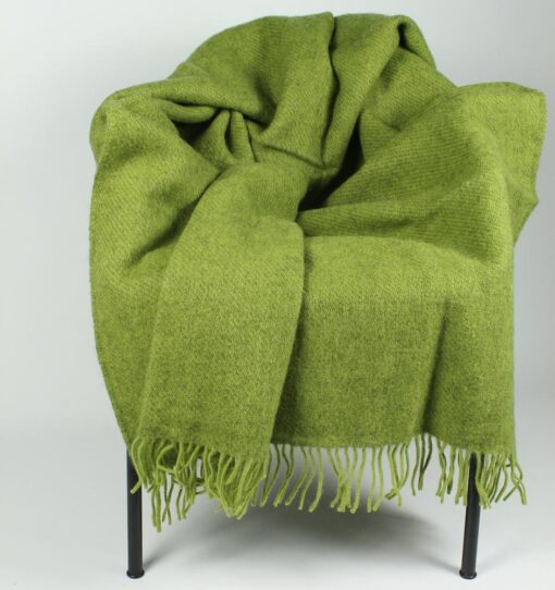 plaid groen klippan gotland effen wol