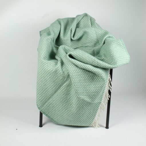 plaid jade groen lamswol klippan knut