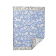wiegdeken blauw lamswol dieren